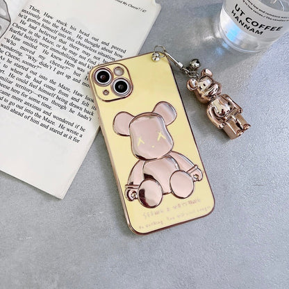 3D Bear Chain Phone Case for iPhones