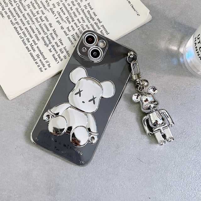 3D Bear Chain Phone Case for iPhones