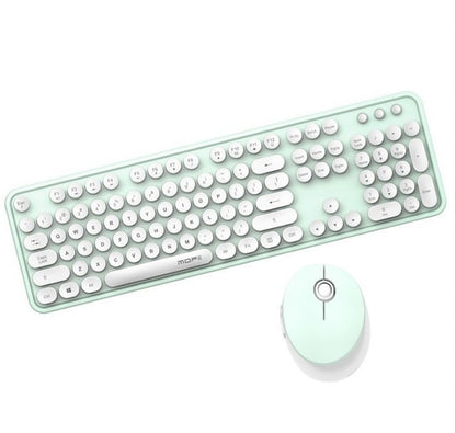 Wireless Candy Color Round Keycap Keyboard Set