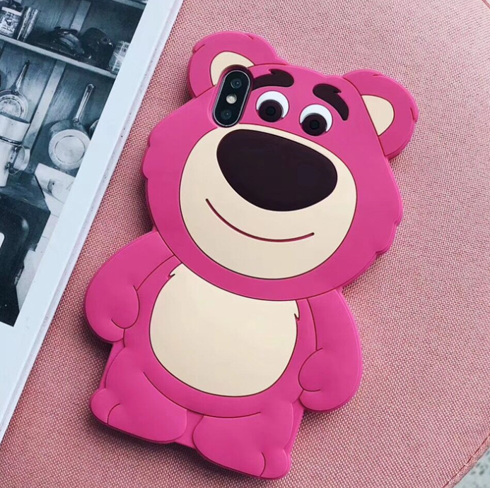 Strawberry Bear Soft Silicone Case