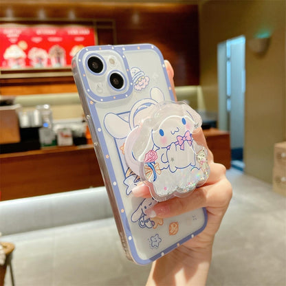 Cinnamoroll Sanrio With Quicksand Stand Phone Case